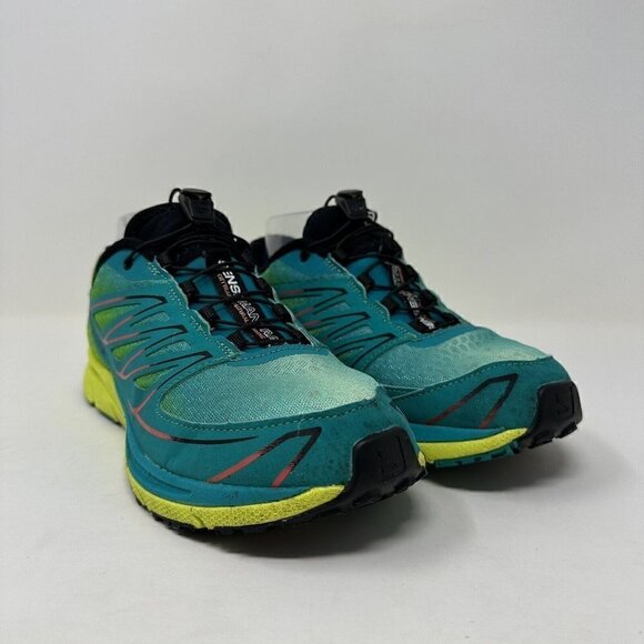 Saloman Sense‎ Mantra 3 Trail Running Shoes Size 7 Green Yellow Hiking - Picture 2 of 15